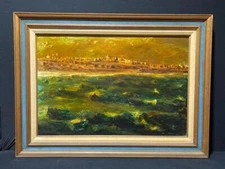 Angelo Gleria Signed Vintage Oil On Canvas Impressionist Painting 33x45