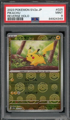 2023 PSA 9 Pokemon Japanese 151 SV2a Pikachu Reverse Holo 025/165