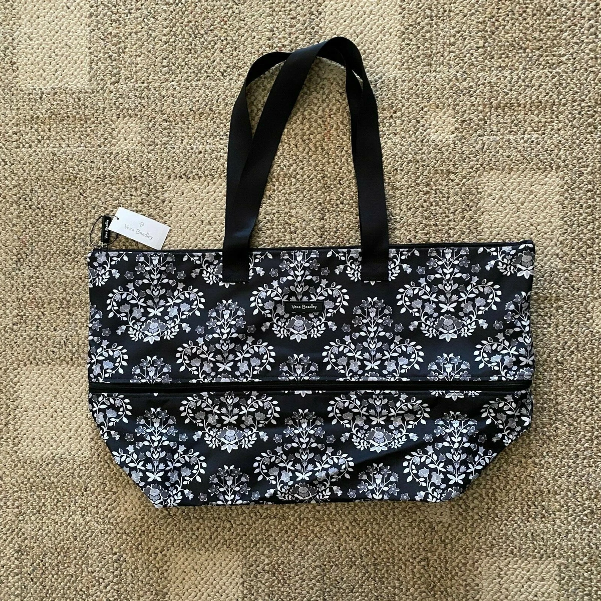 Women s Vera Bradley Expandable Travel Bag Chandelier Noir Tote