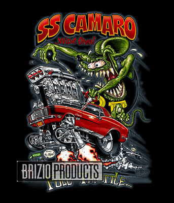 Rat Fink ''SS Camaro Full Throttle'' 9170 Front Print