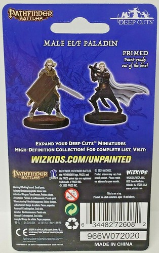 ELF MACHO PALADIN Pathfinder Batallas Cortes Profundos Miniaturas Wizk72608 D&d - Imagen 4 de 4