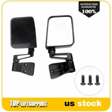 Driver+Passenger Manual Side View Mirrors For 1987-2002 Jeep Wrangler Truck Pair