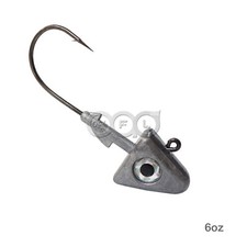 6oz Shad Jighead 32786 MUSTAD 2x Strong Hook 10/0 Black Nickel Unpaint Plain New