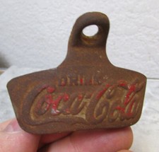 vintage Coke coca cola metal bottle opener wall mount, starr x, rusty but fun