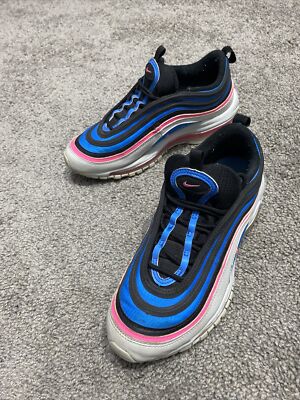 Nike Air Max 97 (GS) Shoes Pure Platinum/Pink Blast/Black 921522-012 Size 