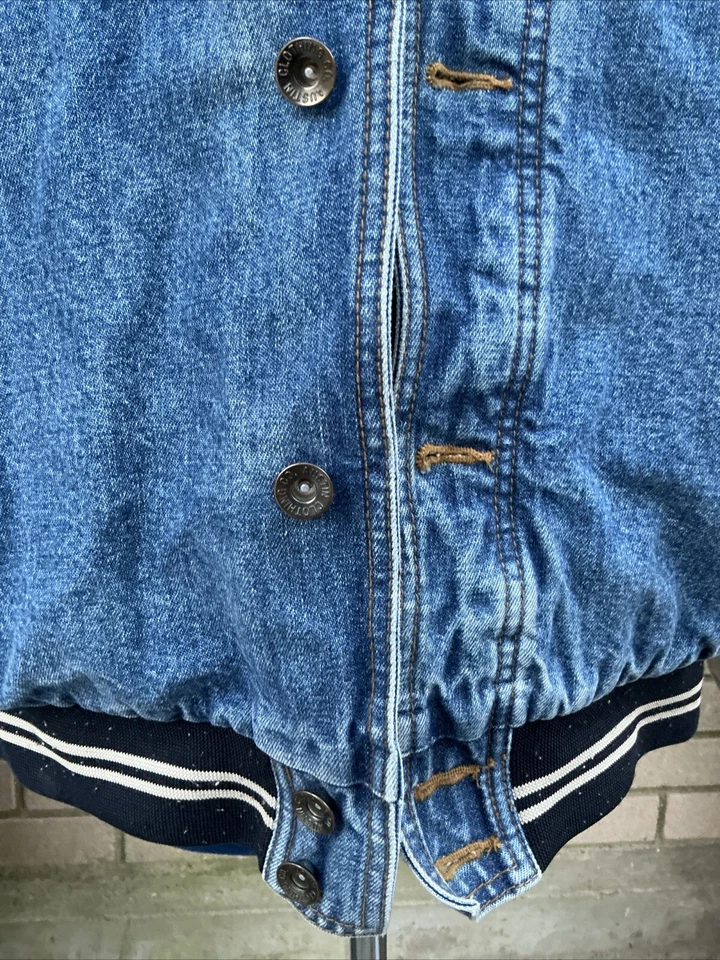 Chaqueta acolchada vaquera vintage Austin Clothing Co Varsity Slammer talla XL Foto 3 de 4