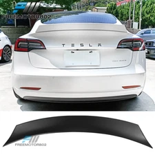 Fits 17-23 Tesla Model 3 Trunk Spoiler Wing Matte Black - ABS