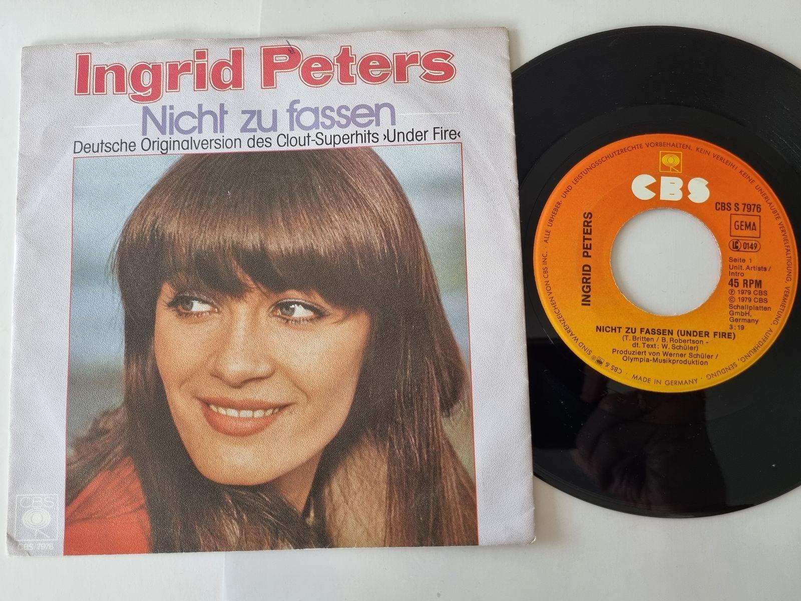 7"" Single Ingrid Peters - Nicht zu fassen Vinyl Germany/ CV Clout - Under fire