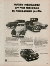 1969 Austin America Thanks Jaguar Ford Cord Mustang Model T Vintage Print Ad
