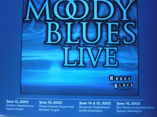 MOODY BLUES 2003 music concert tour POSTER art portland seattle house of blues - Picture 2 of 3