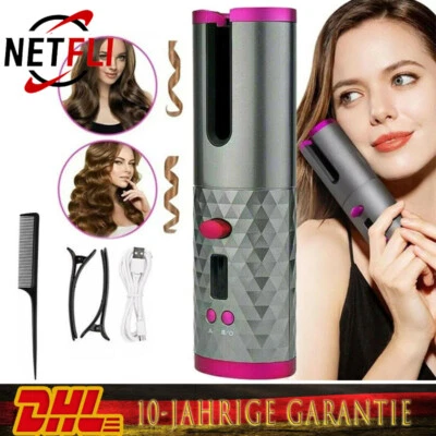 ZREE Lockenstäbe Automatischer Lockenstab Ceramic Lockenwickler USB Aufladen Tragbare