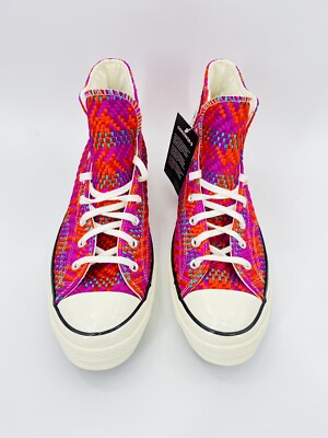 Converse Chuck 70 High Top Culture Weave Cherry Red/Pink Pop  display picture 3