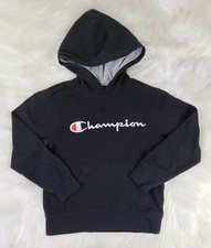Champion Black youth pullover hoodie SZ Small