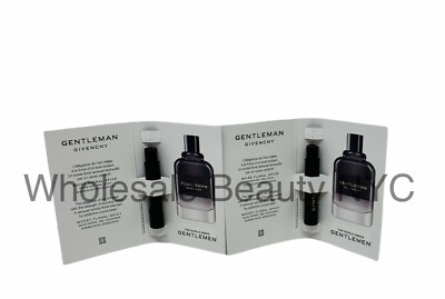 Lot of 2 - Gentleman Eau de Parfum Boisée by Givenchy Spray Vial  -.03 Oz/1 ml