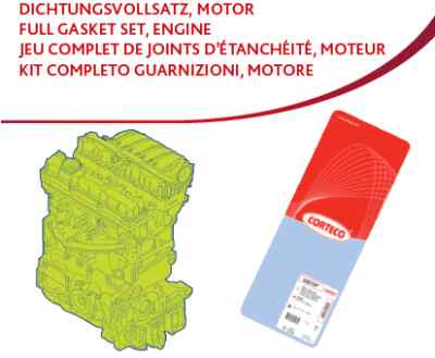 Kit Guarnizioni Corteco 430616P - Completo Per Motore, Con Guarnizioni Tenuta Stelo Valvola