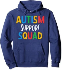 Autism Support Squad Autism Parent Support Groups Unisex Hooded Sweatshirt