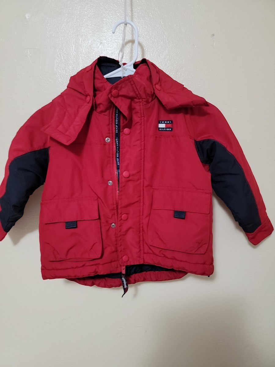 TOMMY HILFIGER NIÑO JACKET RED WINDBREAKER HOOD
