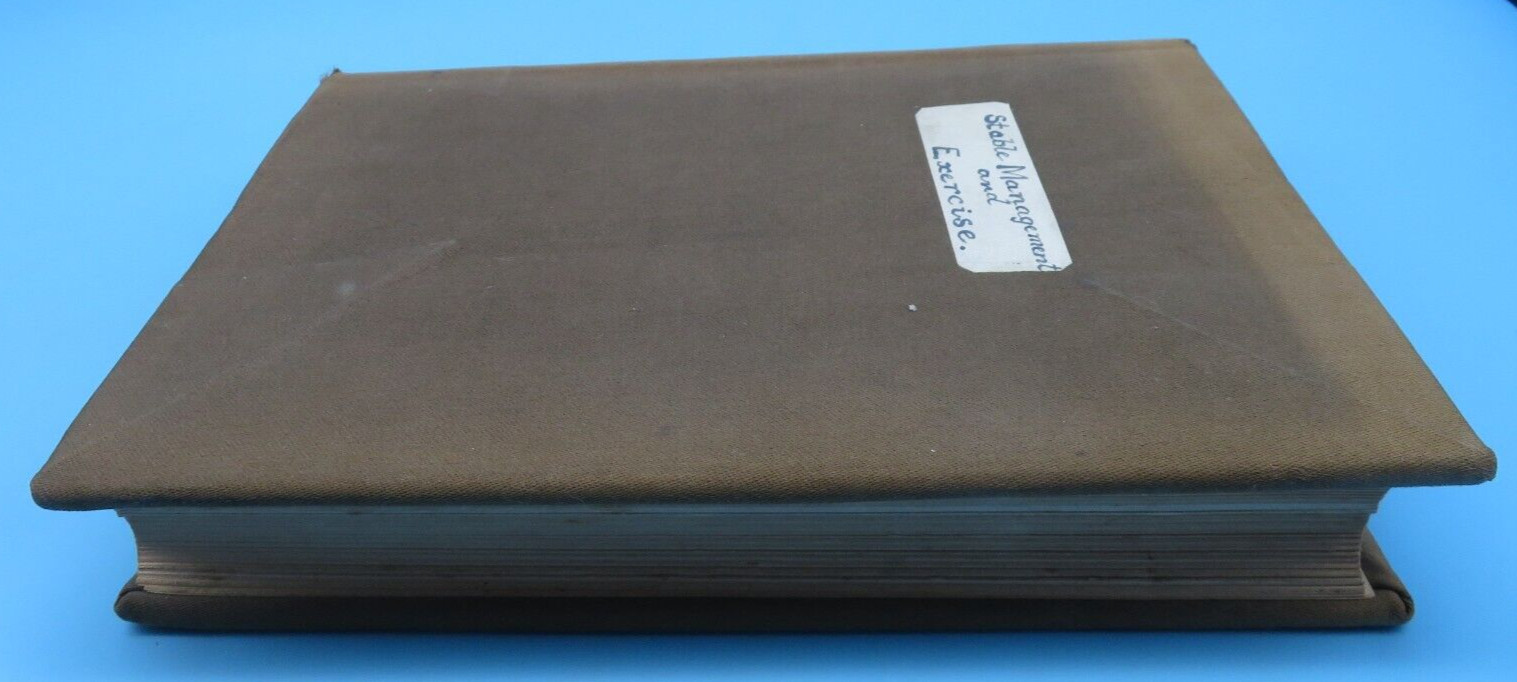 Stable Management And Exercise M Horace Hayes HB 2nd Ed 1909 Hurst And Blackett