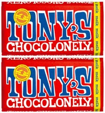 2 TONYS Chocolonely Milk Chocolate Bars European Sweets 180g 6.3oz