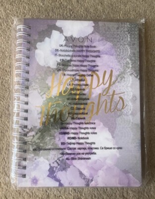 Avon Happy Thoughts Spiral Notizbuch, nagelneu & versiegelt, A5-Format, fabelhaftes Geschenk.