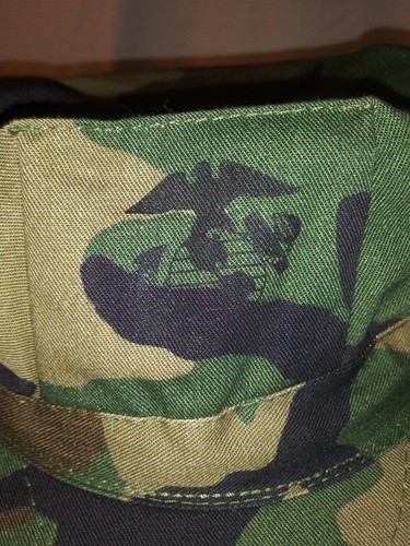 MARINE CORP USMC WOODLAND BDU UTILITARIO GORRA CUBIERTA SOMBRERO 8 PUNTOS EGA MEDIANO - Imagen 2 de 12