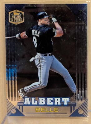 1998 Topps Stars 'n Steel #3 Albert Belle White Sox RARE HEAVY METAL PREMIUM