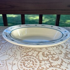 Longaberger Oval Serving Bowl Made in USA 11" Woven Traditions Green