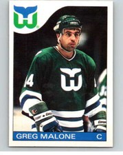 1985-86 O-Pee-Chee #118 Greg Malone  Hartford Whalers V56606
