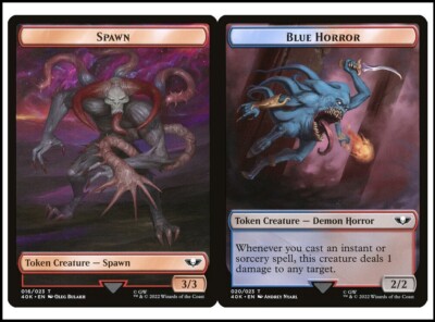MTG - Spawn, Blue Horror Double-sided Token - Warhammer 40K
