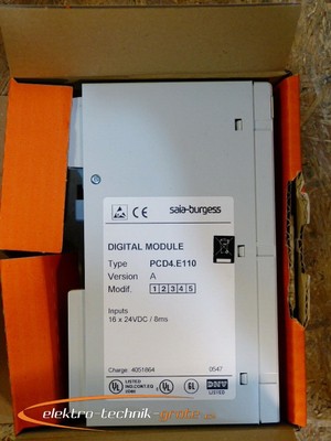 Saia-Burgess PCD4.E110 Digital Module   - ungebraucht! -