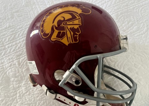 Vintage GAME USED PAC 10 player worn Riddell Football Helmet USC TROJANS beauty - Picture 6 of 10