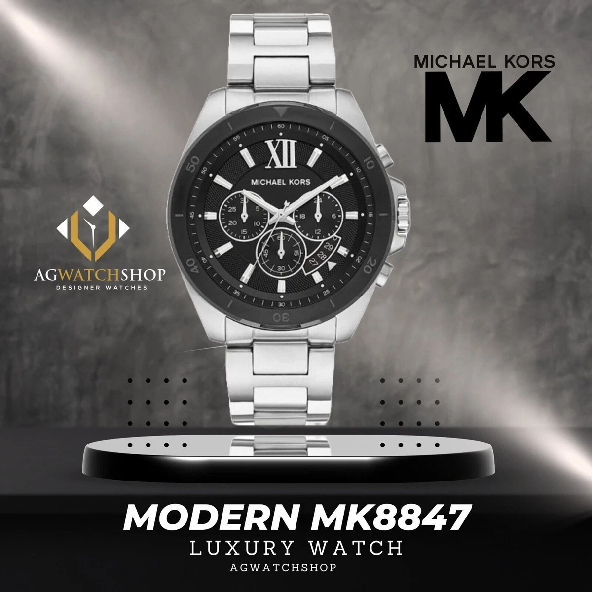 Michael Kors MK8847 Montre quartz pour homme en acier inoxydable