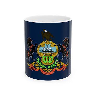 Flag of the Commonwealth of Pennsylvania (United States) White Coffee Mug