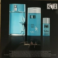 Angel Ice Men By Thierry Mugler Set, EDT Spray 3.4 oz + Shower gel 3.5 oz + Deo