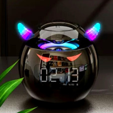 Bosina Altavoz Port til LED Inal mbrico Speaker Bluetooth Musica Alarma Reloj