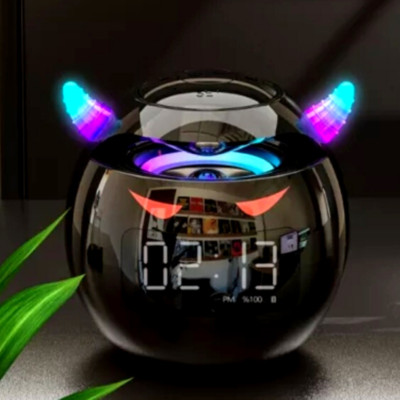 Bosina Altavoz Portátil LED Inalámbrico Speaker Bluetooth Musica Alarma Reloj