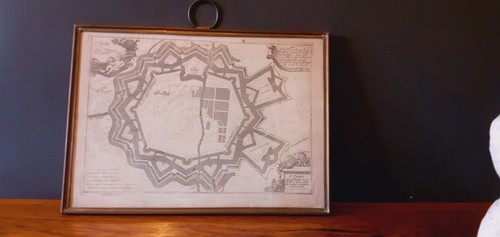 Gravure XVIII ème Plan fortification à Landau 1705 Nicolas de Fer! - Foto 3 di 10