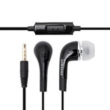 For Samsung Galaxy S8 S9 S10 BLACK OEM HANDSFREE HEADSET WIRED EARBUDS EARPHONES