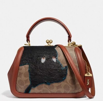 COACHバック。 Coach 1941 Disney X Peter Pan Frame Bag 23 W/ Embellished Sequin