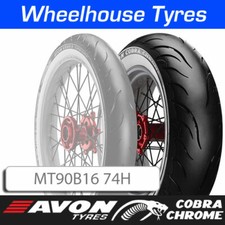Avon Cobra Chrome White Wall AV92 (130/90B16) MT90B16 74H Reinf. TL Rear