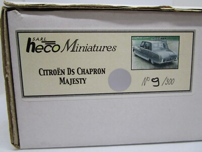 JJ Voiture Citroën DS Majesty berline Chapron 21 coque 1/43 Heco miniature noir
