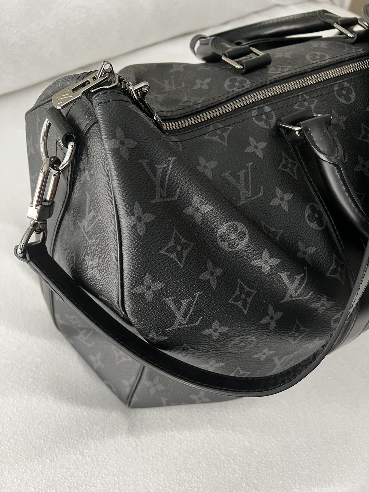 Louis Vuitton Monogram Eclipse Keepall Bandoulier… - image 1