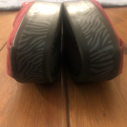 TOMS Red Black Boardwalk Slip-On Shoes Casual Comfort Zebra Platform Women's 7.5 - Picture 8 of 14