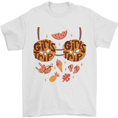 Mädchen Reise Kostüm Urlaub Herren T-Shirt 100% Baumwolle