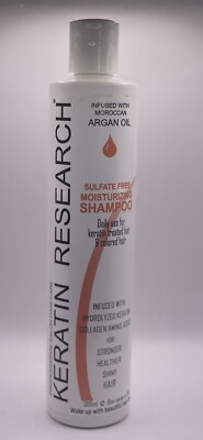 Keratin Research Moisturizing Shampoo Insufed w/ Moroccan Argan Oil 10oz Sealed