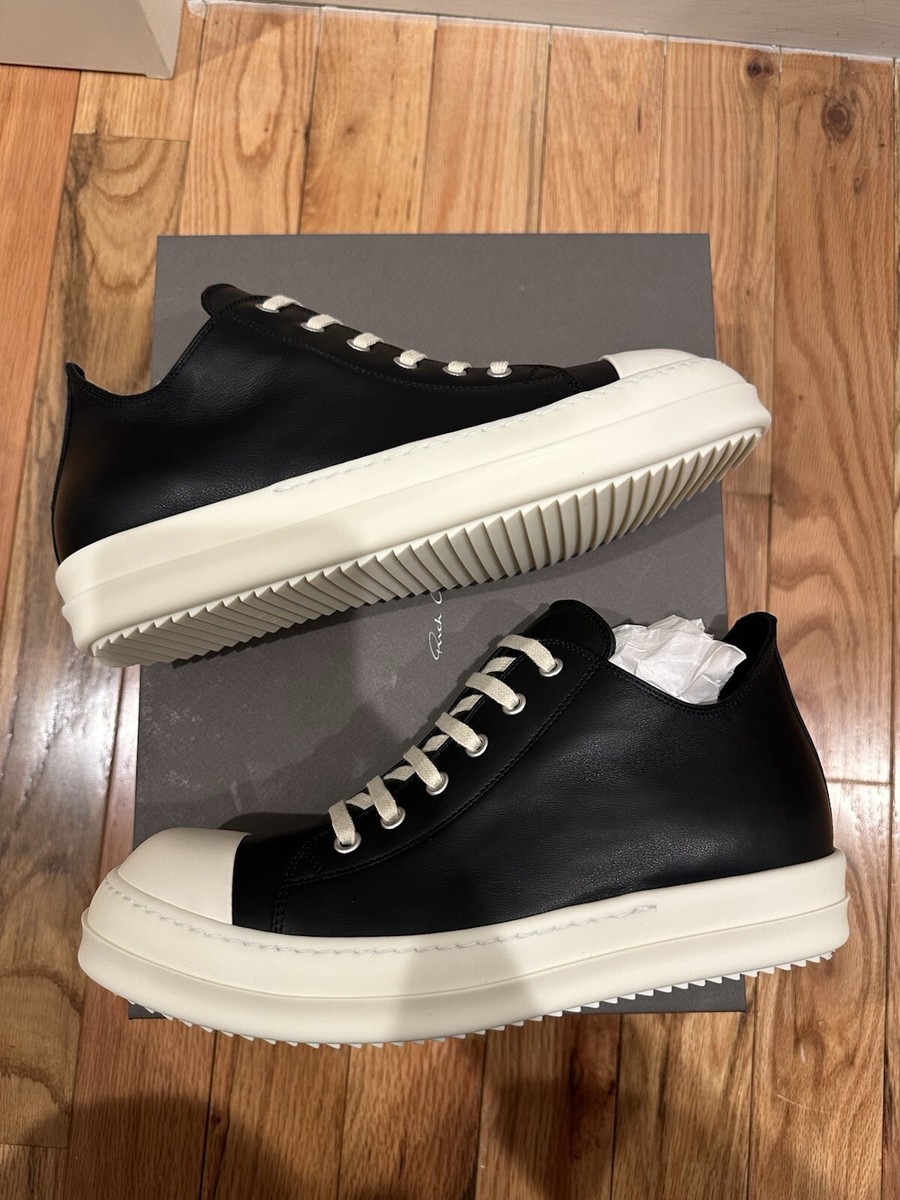 Rick Owens ラモーンズ Black/Milk 41size Rick Owens DRKSHDW Ramones - Black/Milk/Milk 13oz Overdyed Denim