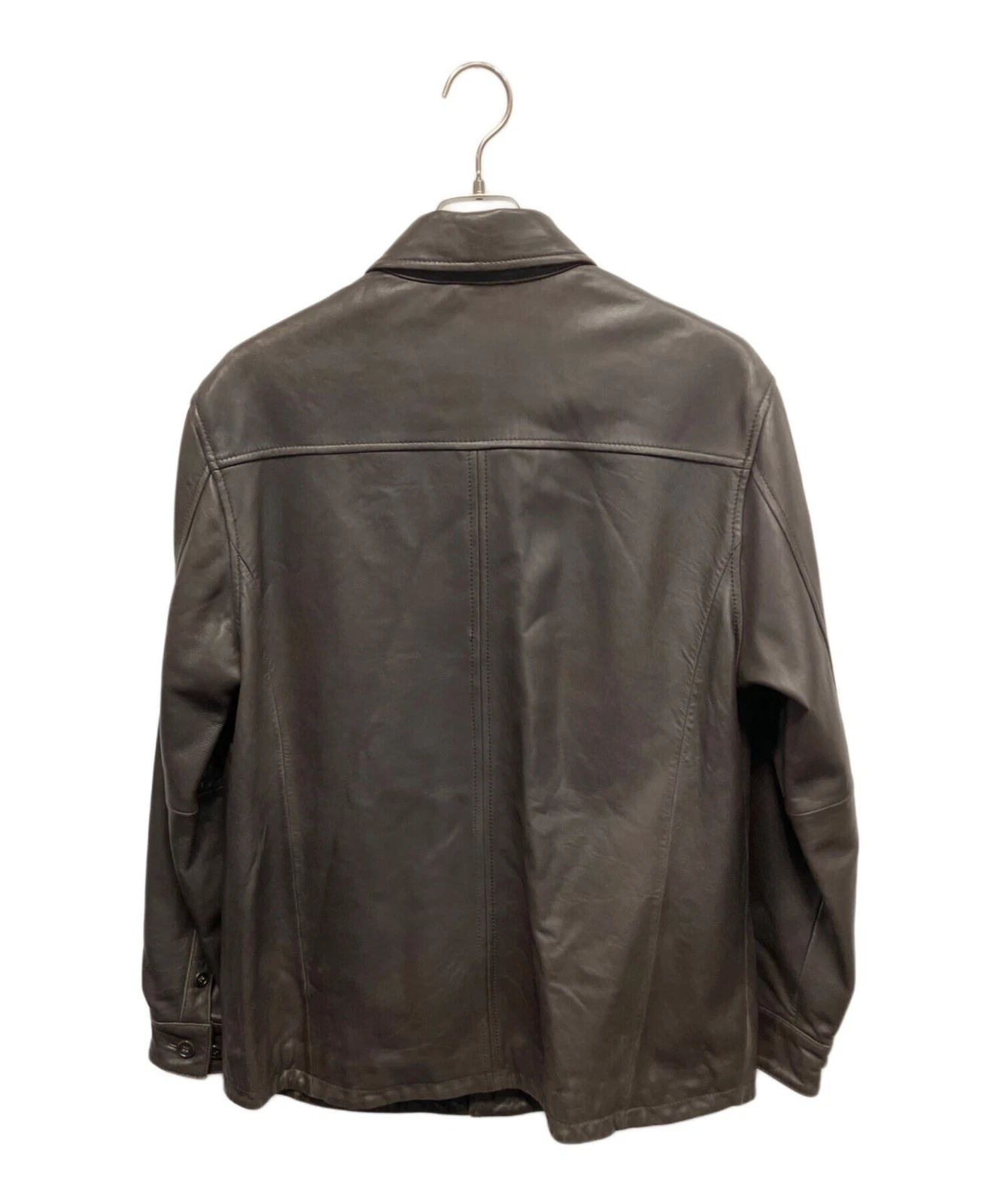 Eddie Bauer Lamb Leather Jacket Men's Size M Brown - product detail image 2