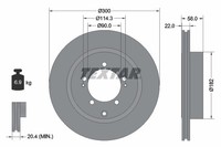 2Er-Set 2Er Set Bremsscheibe Textar 92170603 Mitsubishi 4615A032 Mitsubishi MR37