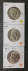 1949, 1949 D, and 1953 D 50c Franklin Silver Half Dollars