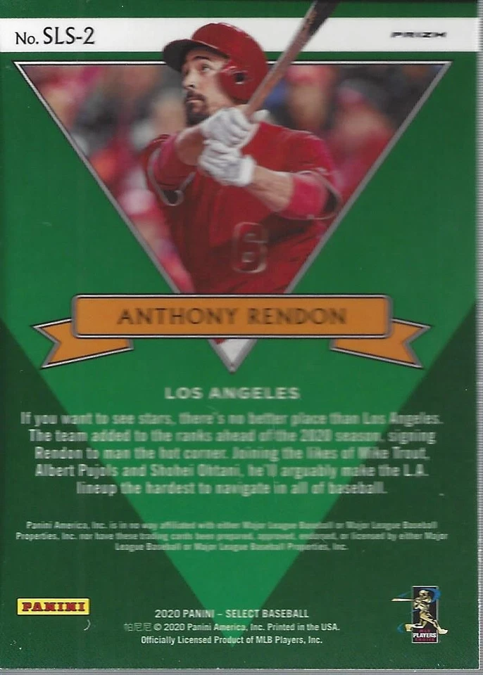 2020 Select Select Stars Prizms Holo #2 Anthony Rendon - BB - Image 2 of 2